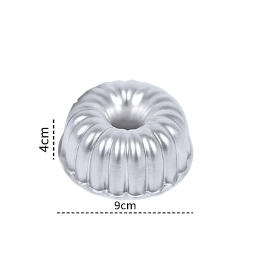 Mini Bundt Cake Pans – Decorative Fluted Design | 9x4cm Aluminum Set of 6 by Caparroz